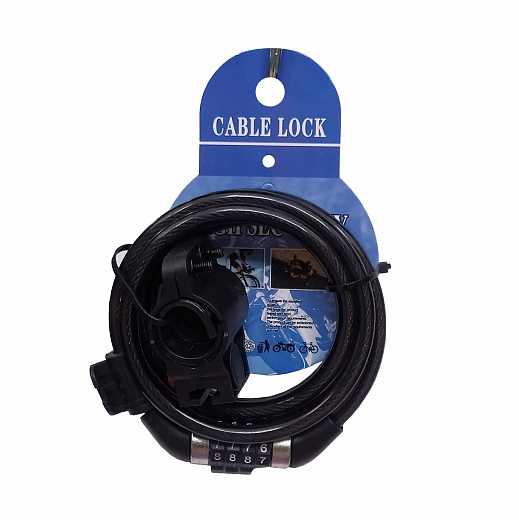  (4 разряда) Cable Lock 150см - Black
