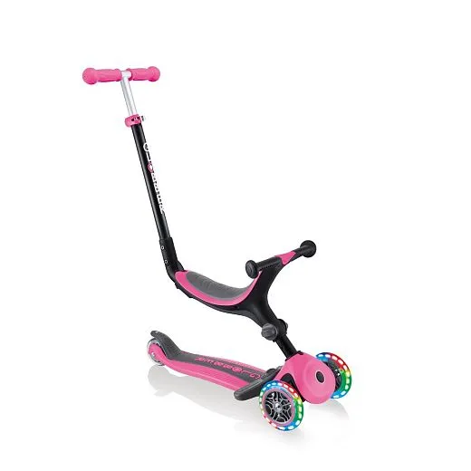 Globber Go Up Foldable Plus Lights - Pink (643-110) Globber Go Up Foldable Plus Lights - Pink (643-110)