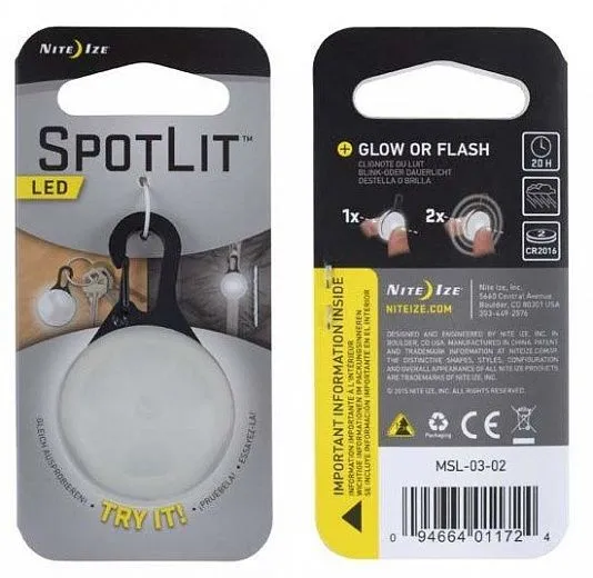 NiteIze SpotLit Led White/Black Gate