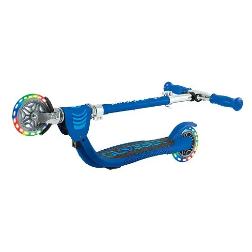 Globber Flow 125 Foldable Junior Lights - Navy Blue