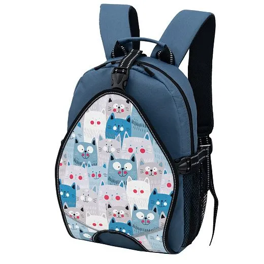 Asgard Junior Inline Skating Backpack Коты Румяные Синий - Серо-голубой
