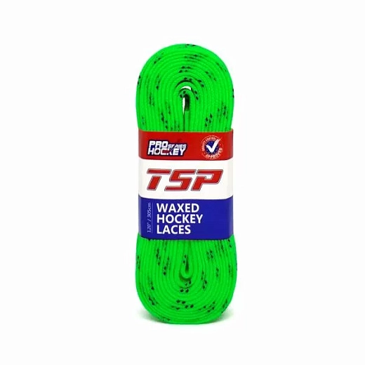 TSP Waxed hockey laces с пропиткой - Lime