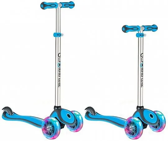 Globber Primo Plus Lights Cyan Blue Globber Primo Plus Lights Cyan Blue