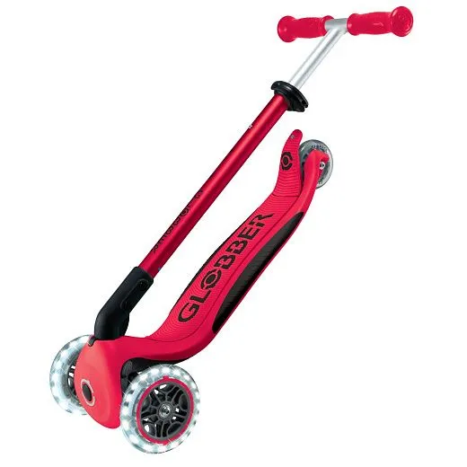 Globber Primo Foldable Plus Lights V2 - Red