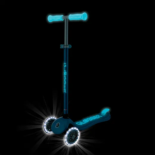 Globber Primo Plus Glow Lights - Petrol Blue (443-100)