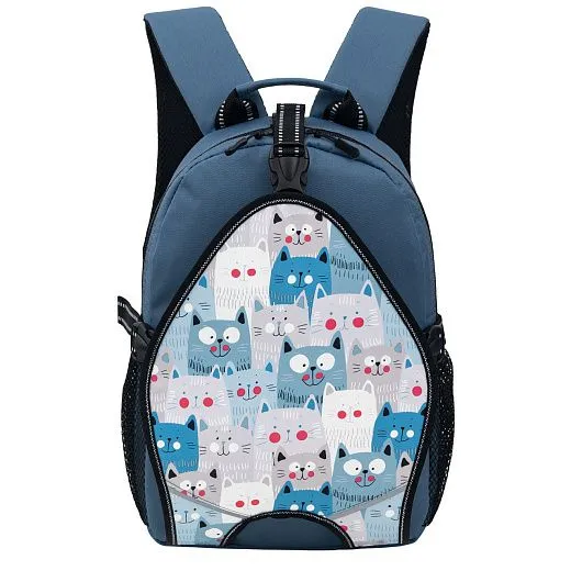 Asgard Junior Inline Skating Backpack Коты Румяные Синий - Серо-голубой