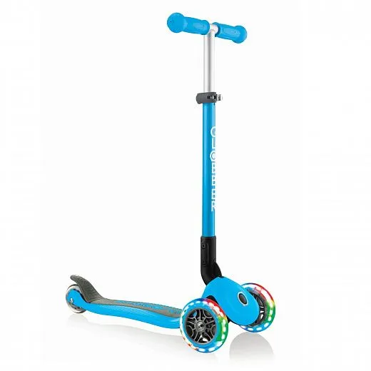 Globber Primo Foldable Lights Sky Blue