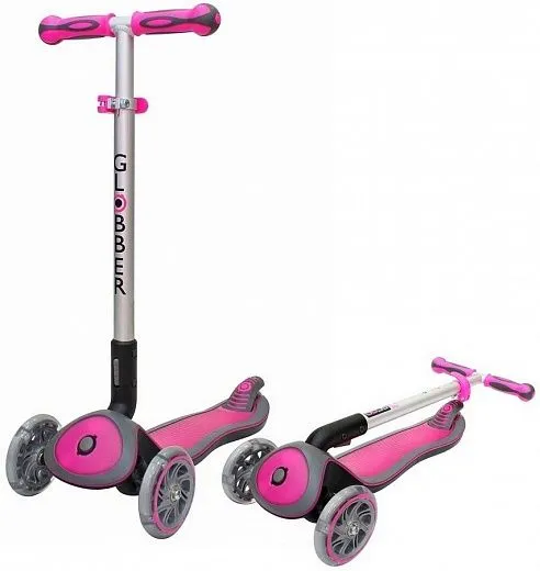 Globber Elite SL My Free Fold up Lights Pink