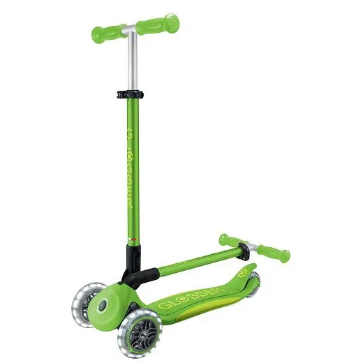 Globber Primo Foldable Plus Lights V2 - Apple Green