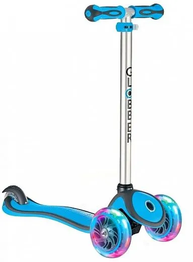 Globber Primo Plus Lights Cyan Blue Globber Primo Plus Lights Cyan Blue