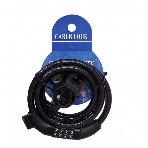  (4 разряда) Cable Lock 120см - Black