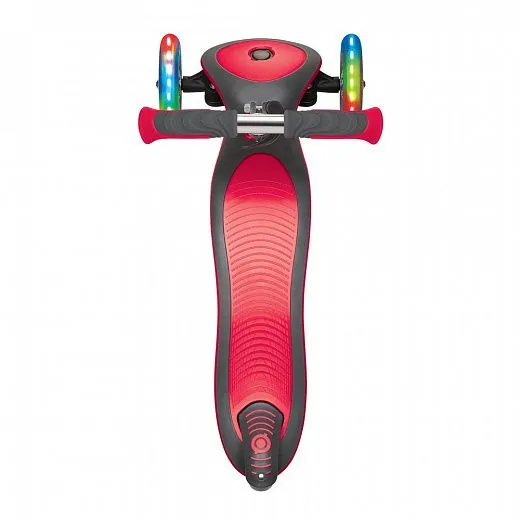 Globber Elite Deluxe Lights Red