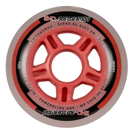 Powerslide One 80mm/82A Red/White (4 шт.)