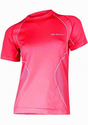 Brubeck Seamless Crew-Neck Ladies short Sleeve SS01220 Dark Pink