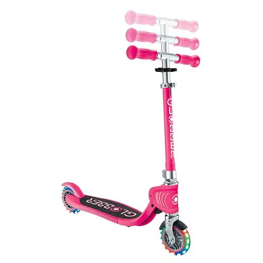 Globber Flow 125 Foldable Junior Lights - Fuchsia