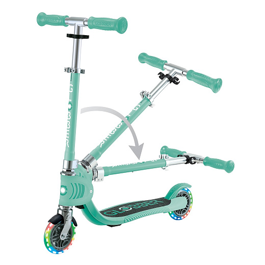 Globber Flow 125 Foldable Junior Lights - Mint