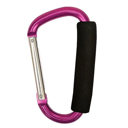 Карабин для переноски роликов, алюминиевый розовый Карабин для переноски роликов, алюминиевый розовый