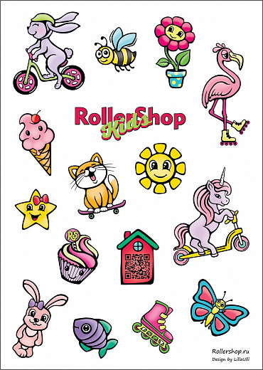 Rollershop Kids Stickers - Girl
