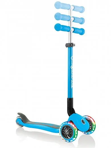 Globber Primo Foldable Lights Sky Blue