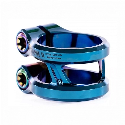 Ethic Double Sylphe Clamp V2 31.8 - Chrome Blue