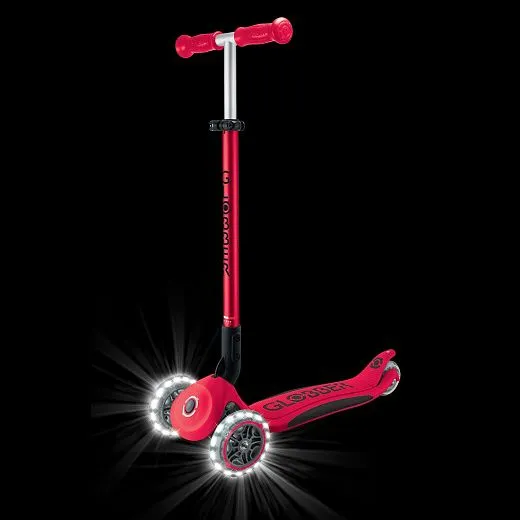 Globber Primo Foldable Plus Lights V2 - Red